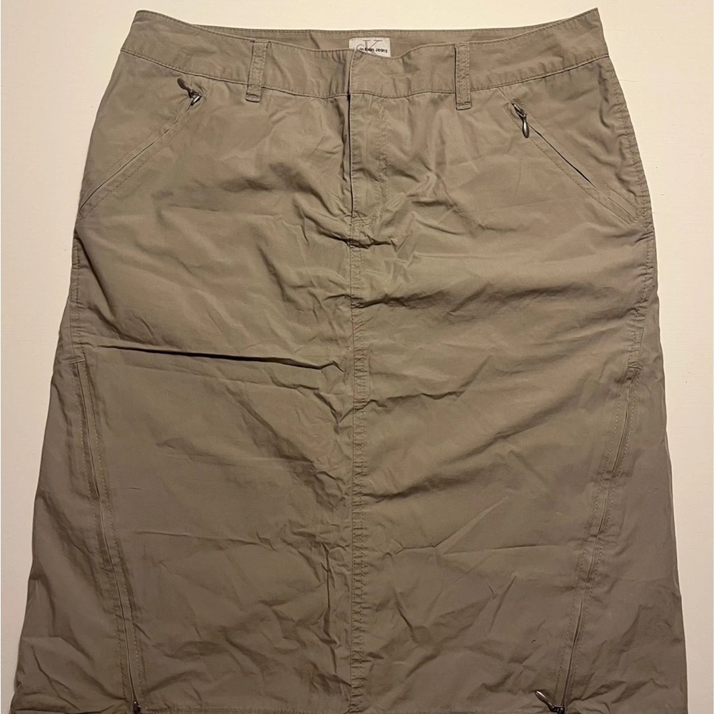 Calvin Klein cargo khaki / beige skirt L /12